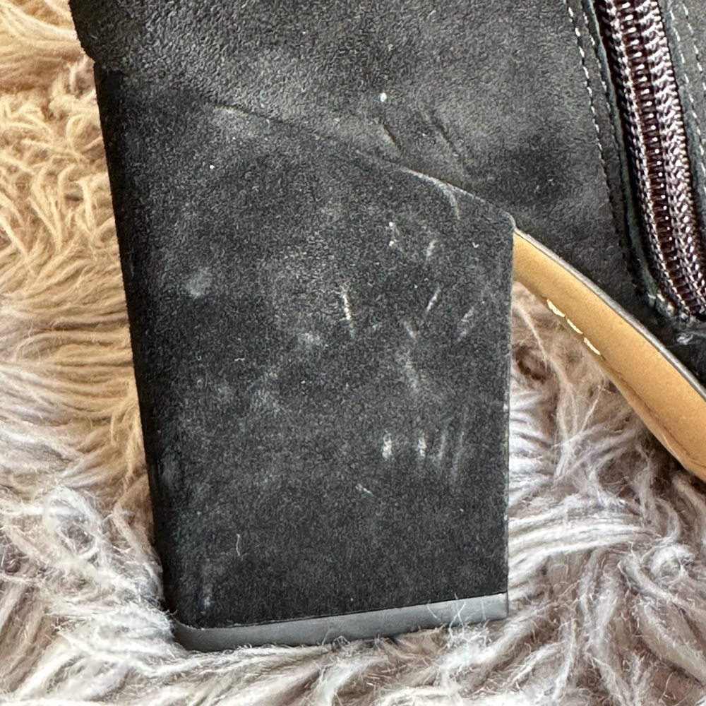 Vince Camuto Salali Black Suede Boots Size 9.5 - Picture 11 of 12